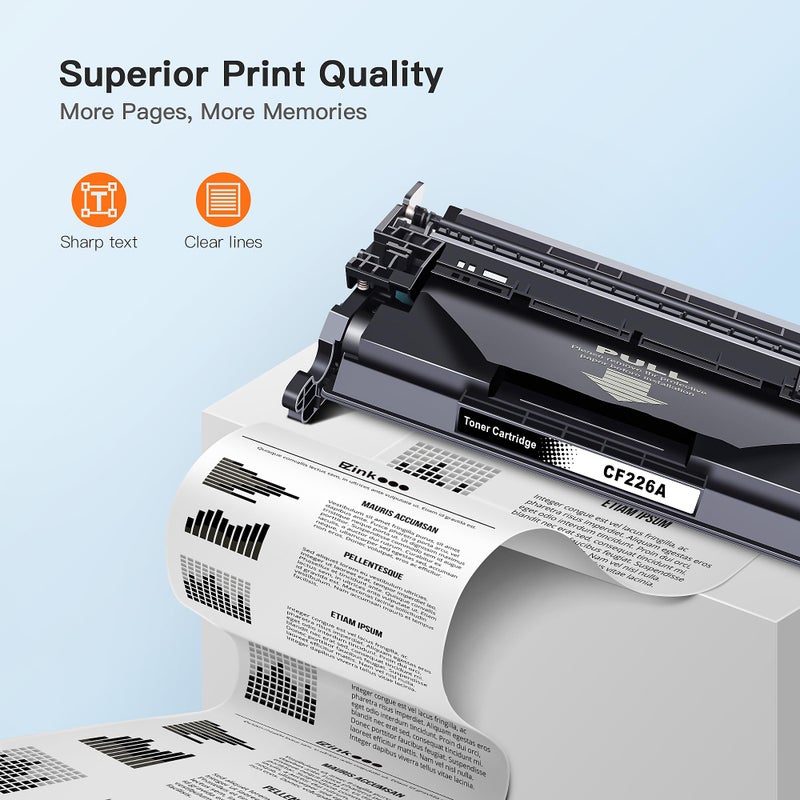 E-Z Ink Compatible Toner Cartridge Replacement for HP 26A CF226A 26X CF226X to use with M426fdw Laserjet M402dn Laserjet M402n Pro MFP M426fdn M402dw M426dw M402d Printer (2 Black) - Image 3